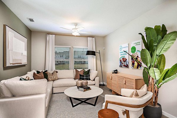 living room at 360 Communities at Crossroads Apartments