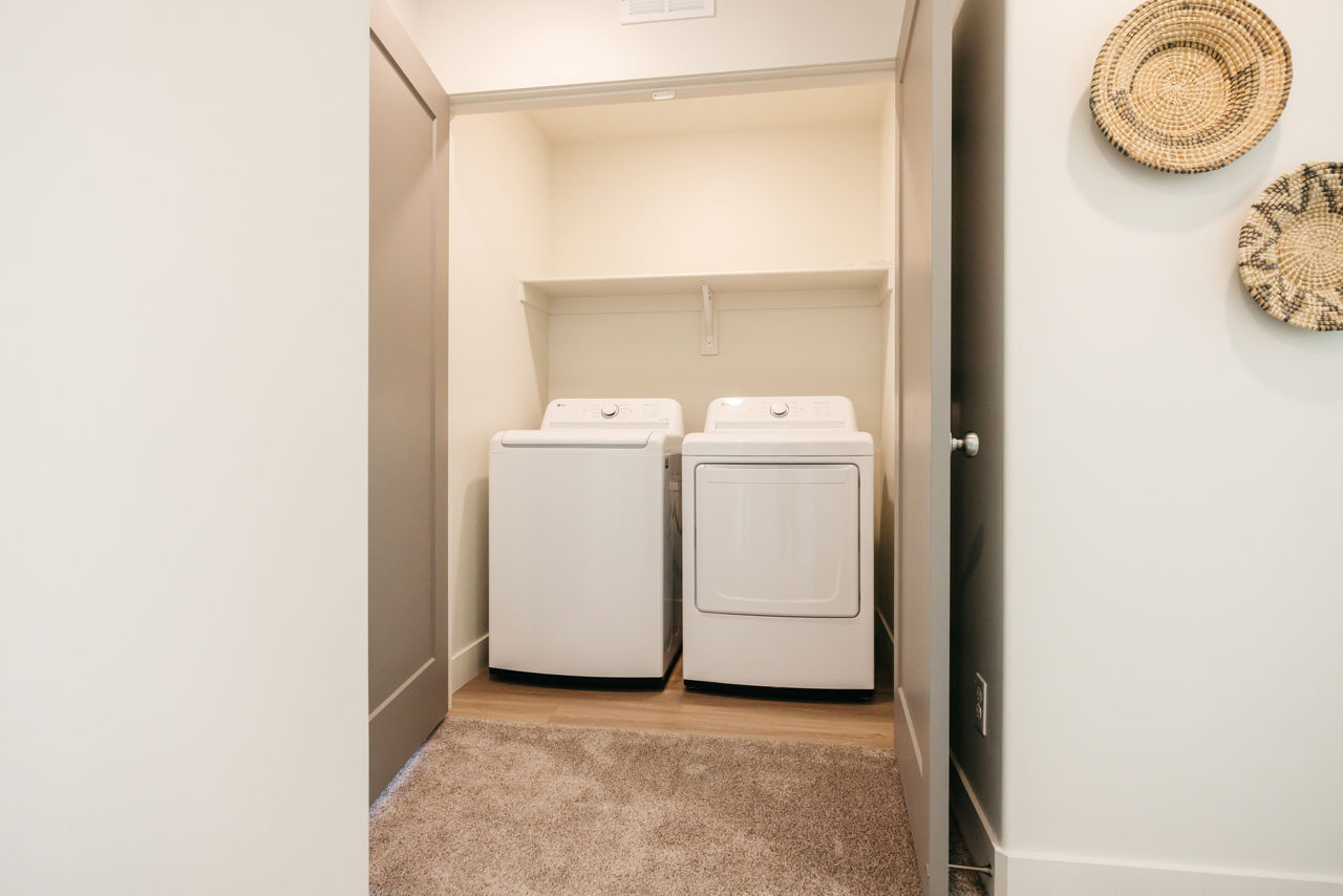 Laundry room at Enduro Townhomes