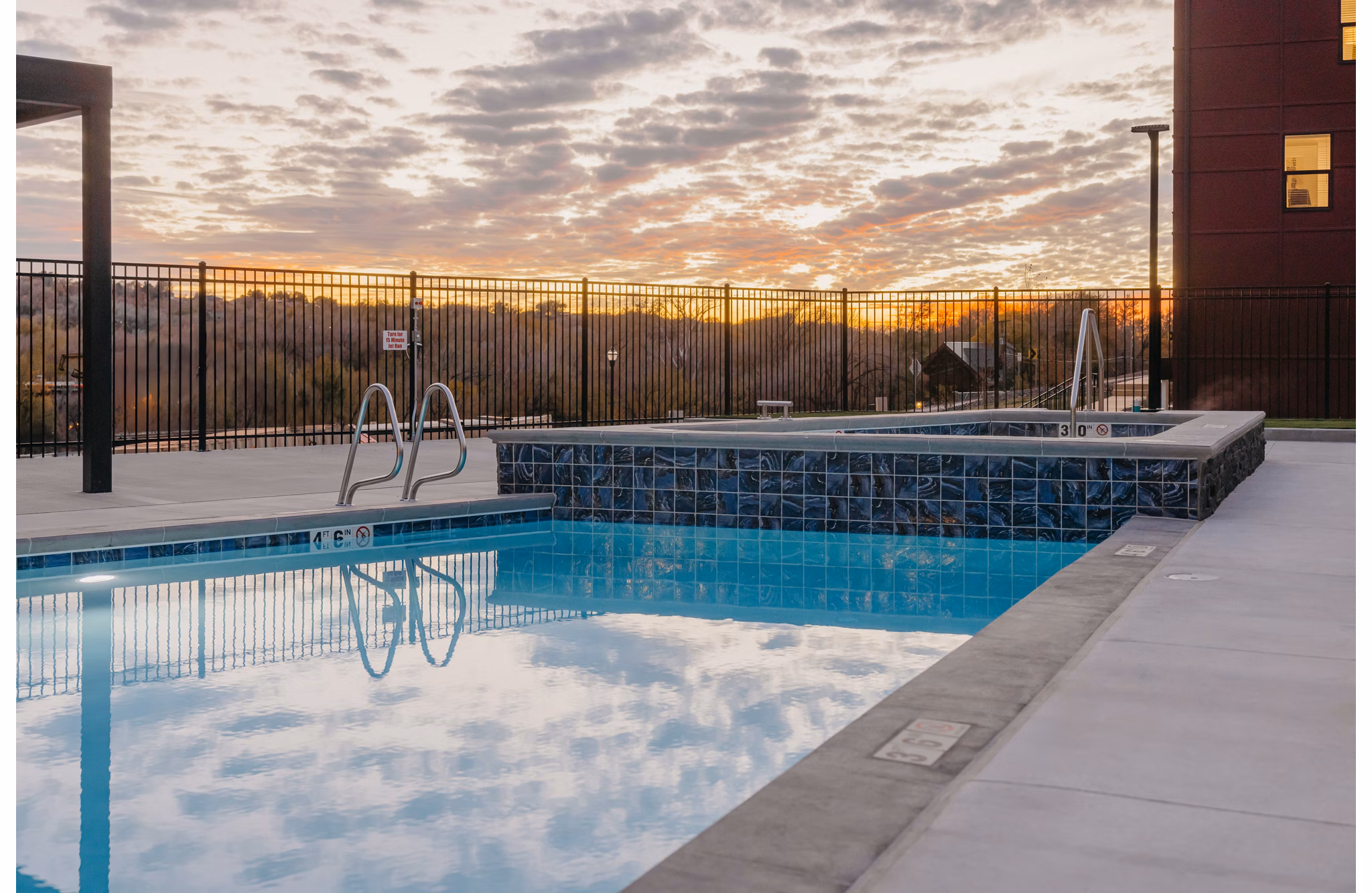 pool at Enduro Apartments