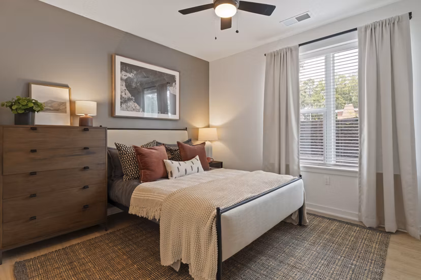 bedroom at The Arrowood Apartments 