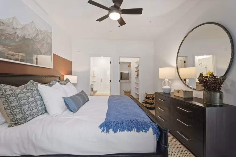 bedroom at The Arrowood Apartments 
