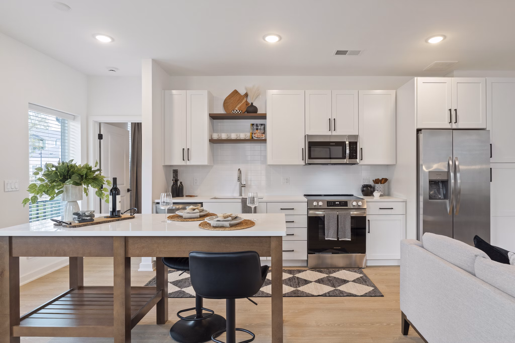 kitchen at The Arrowood Apartments 