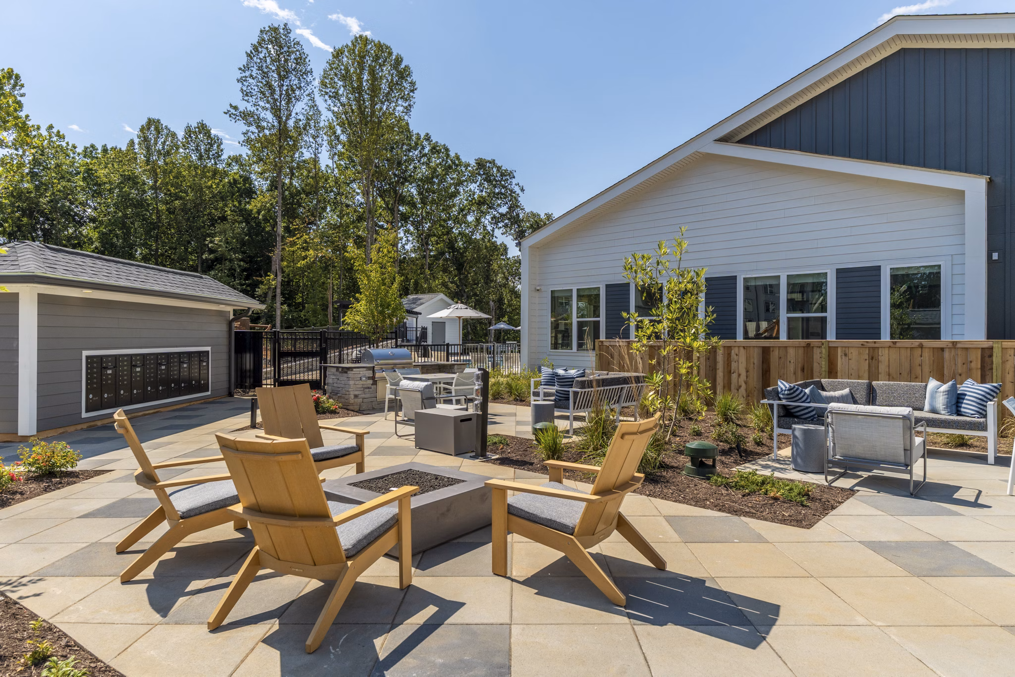 grill area at The Arrowood Apartments 