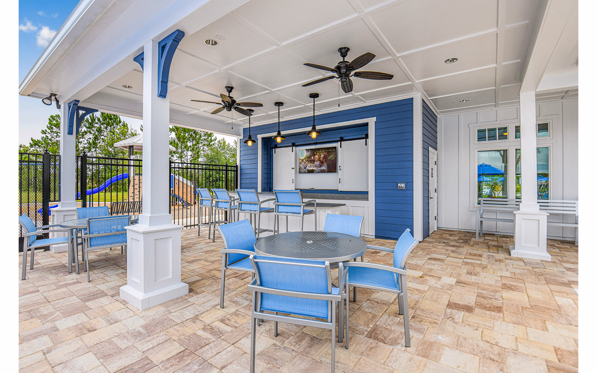 patio at 360 Communities at Avenues Walk Apartments