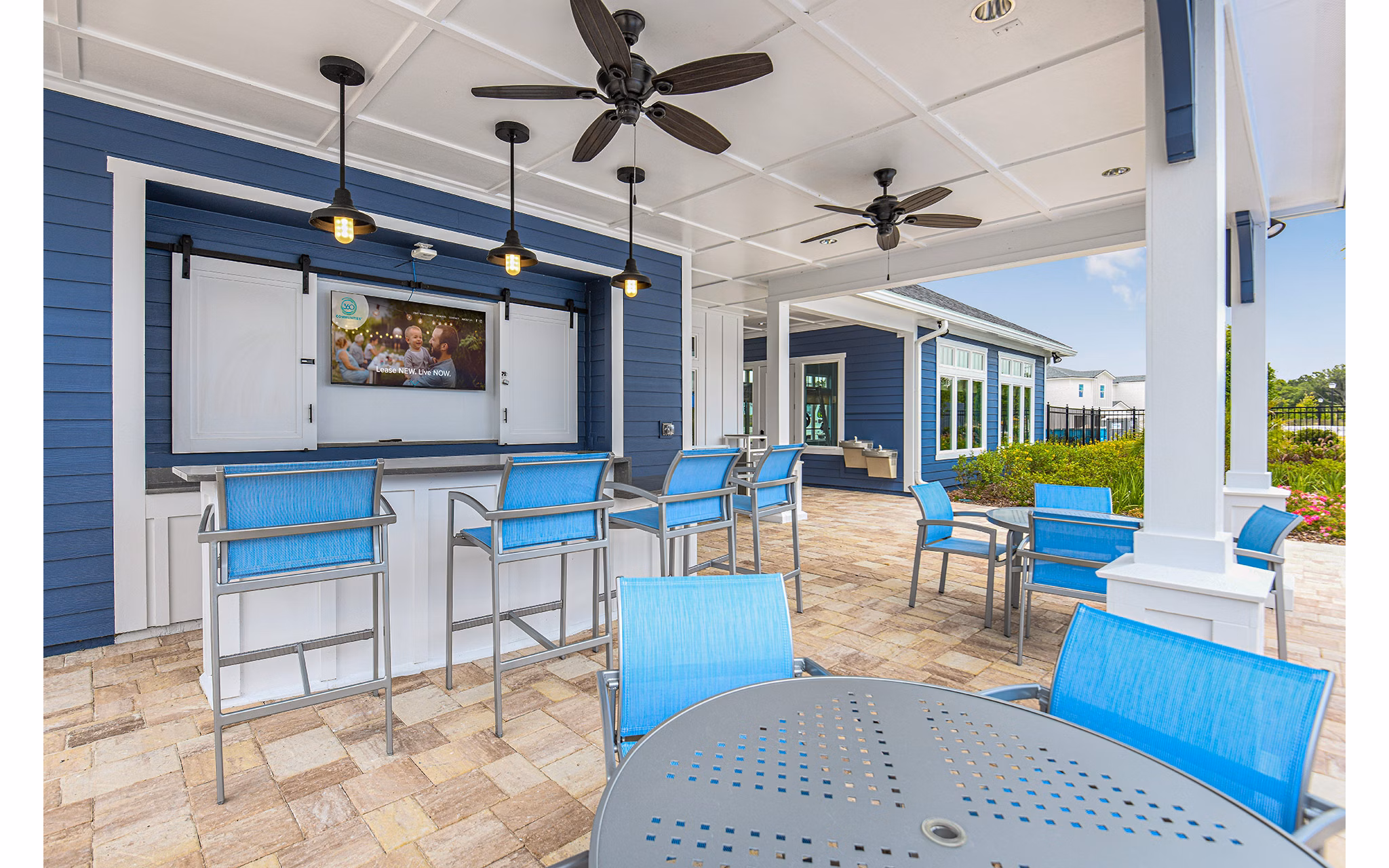 patio at 360 Communities at Avenues Walk Apartments