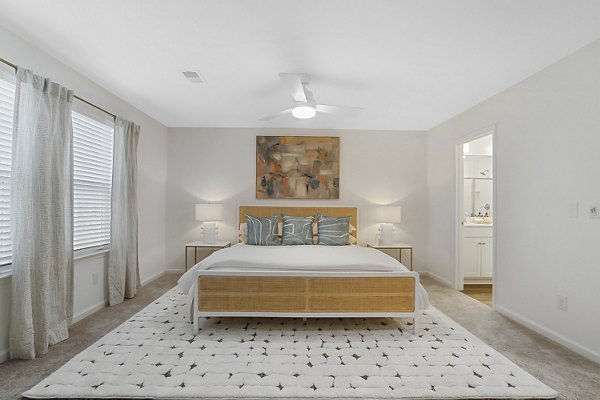 bedroom at Harmon Foxbank Apartments