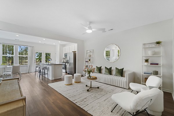 living room at Harmon Foxbank Apartments