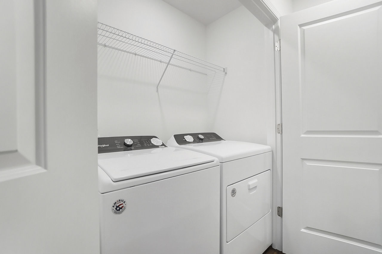 Laundry room at Harmon Foxbank