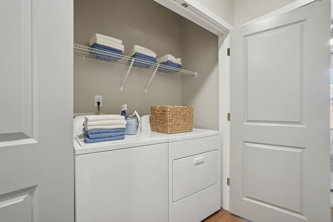 Laundry room at The One At Columbia