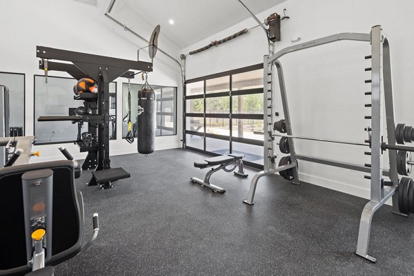 fitness center at Frame Med Center Apartments 