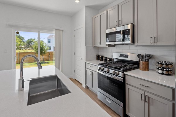 kitchen at Frame Med Center Apartments 