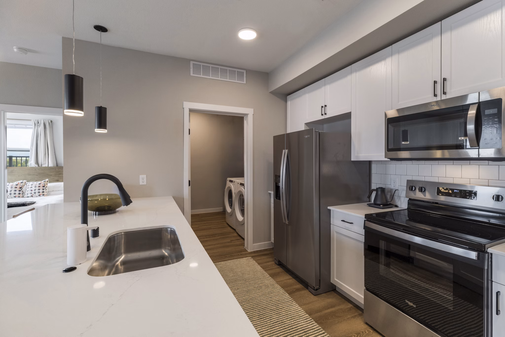 kitchen at Solwyn Apartments 