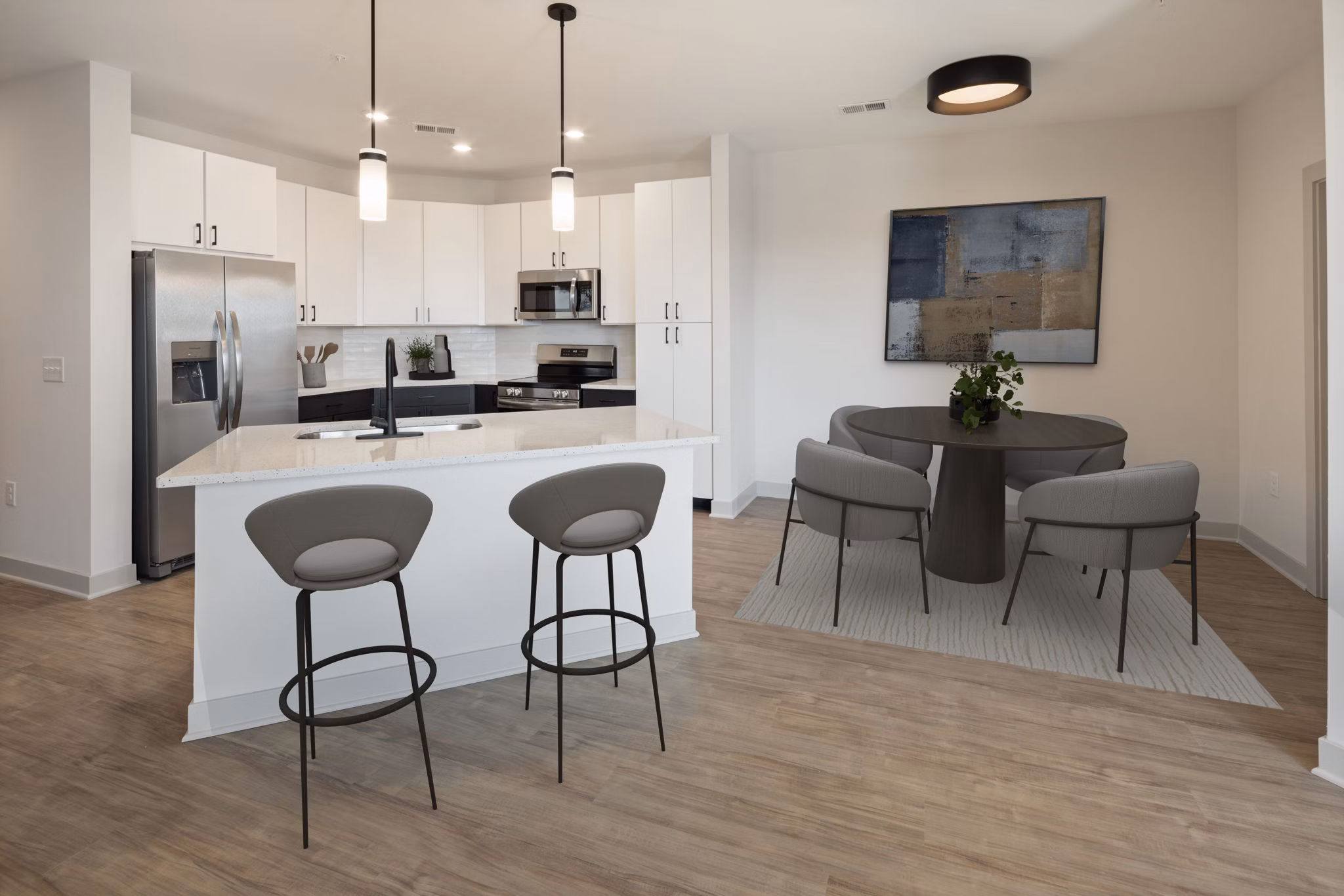 kitchen at The Ballast on Salem Apartments