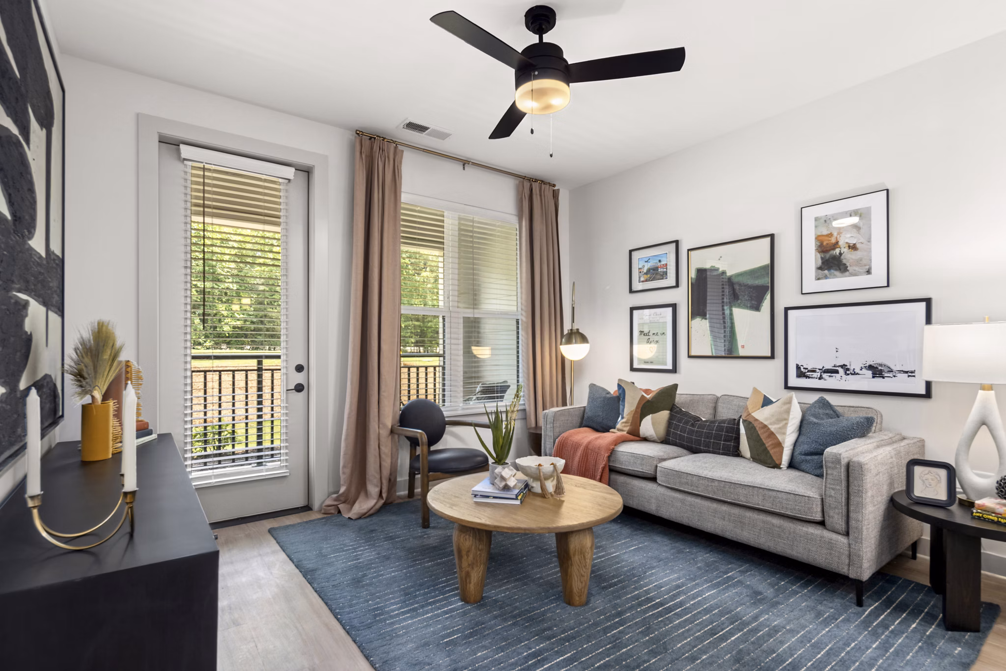 living room at The Ballast on Salem Apartments