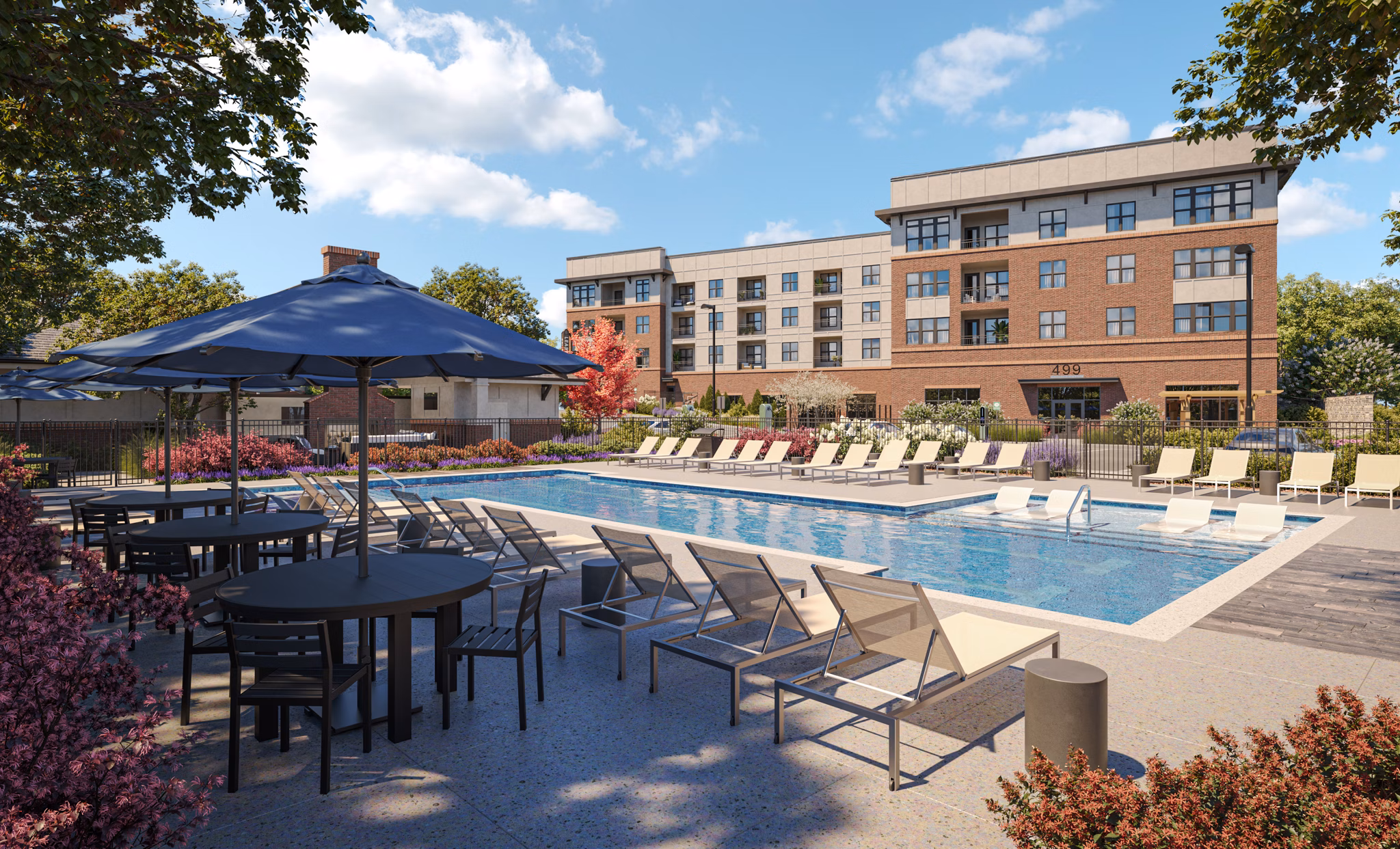 pool at The Ballast on Salem Apartments