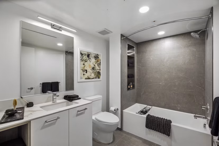 bathroom at Overland & Ayres Apartments