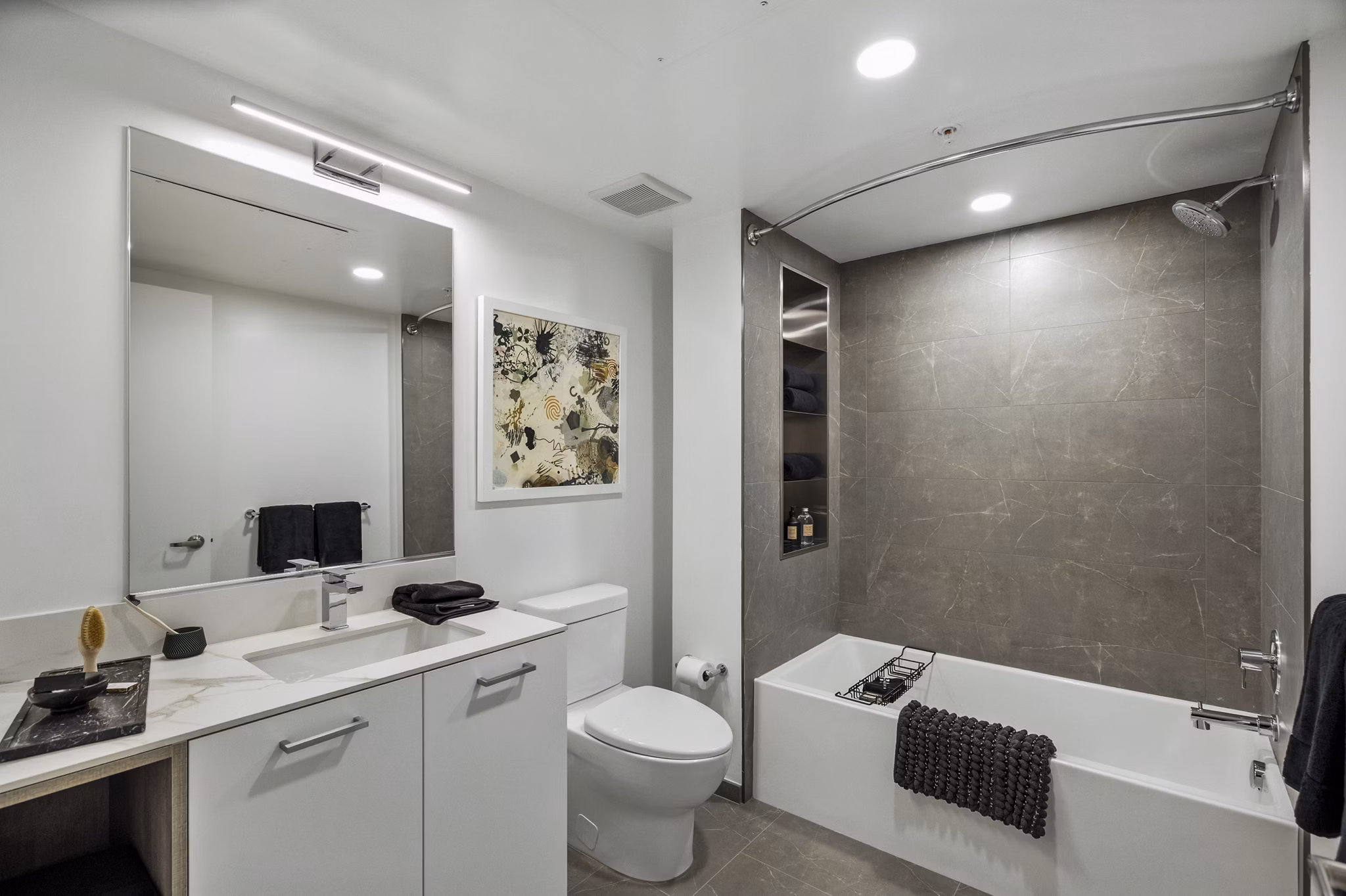 bathroom at Overland & Ayres Apartments