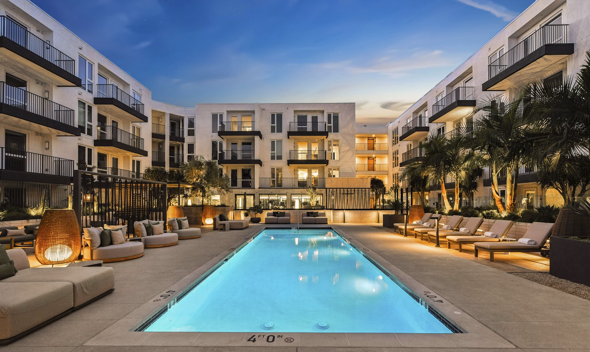 pool at Overland & Ayres Apartments