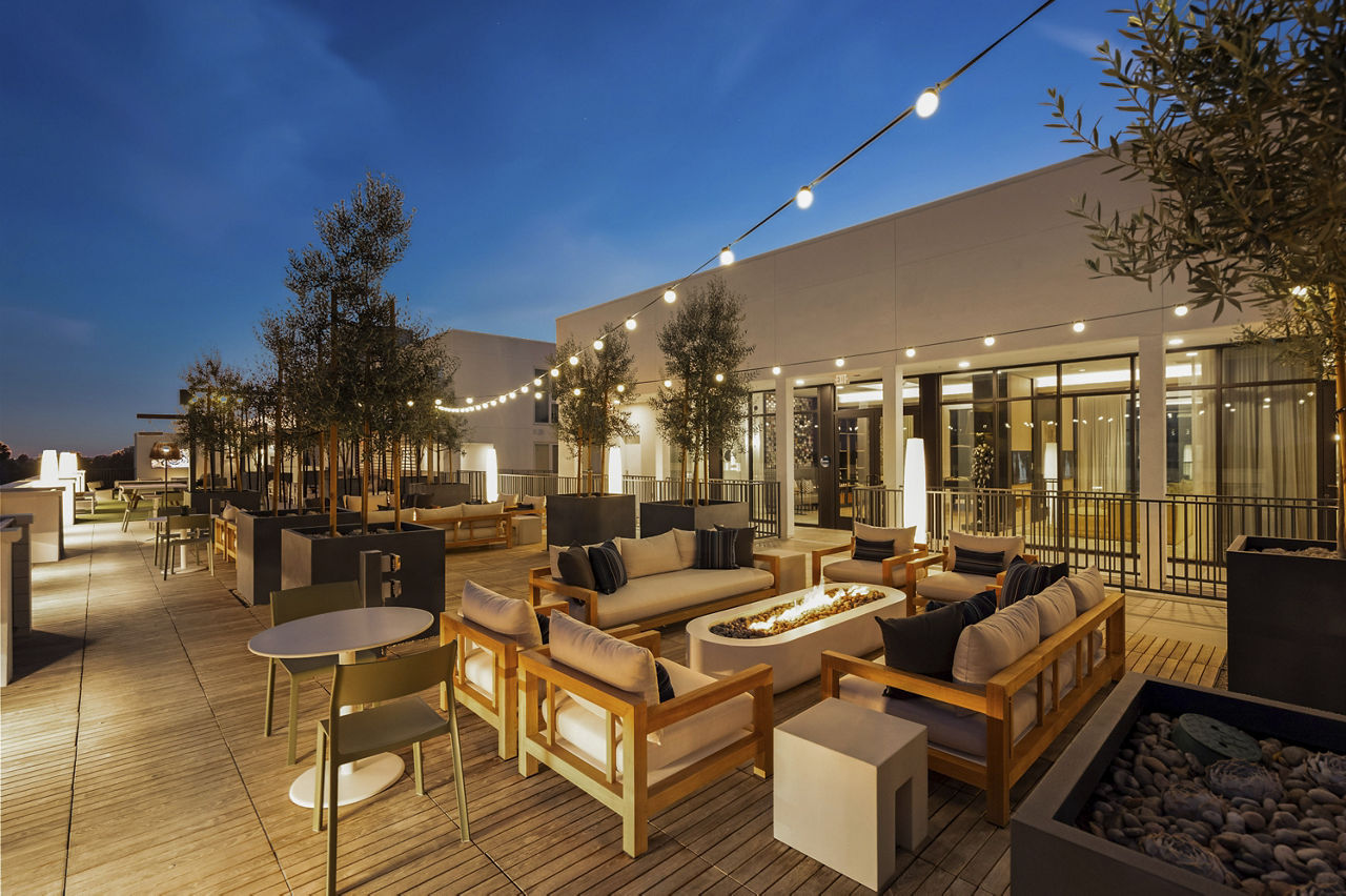 Roof deck at Overland Ayres
