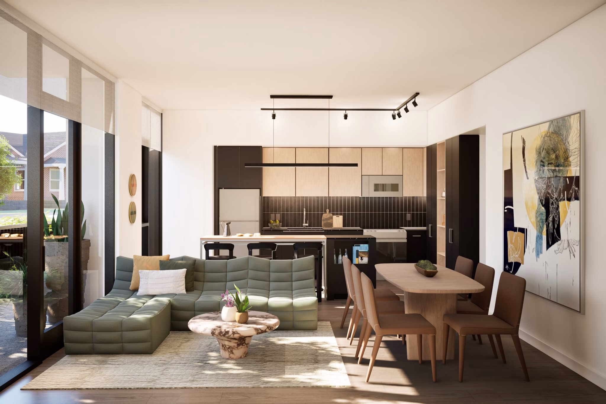 rendering for Overland & Ayres Apartments
