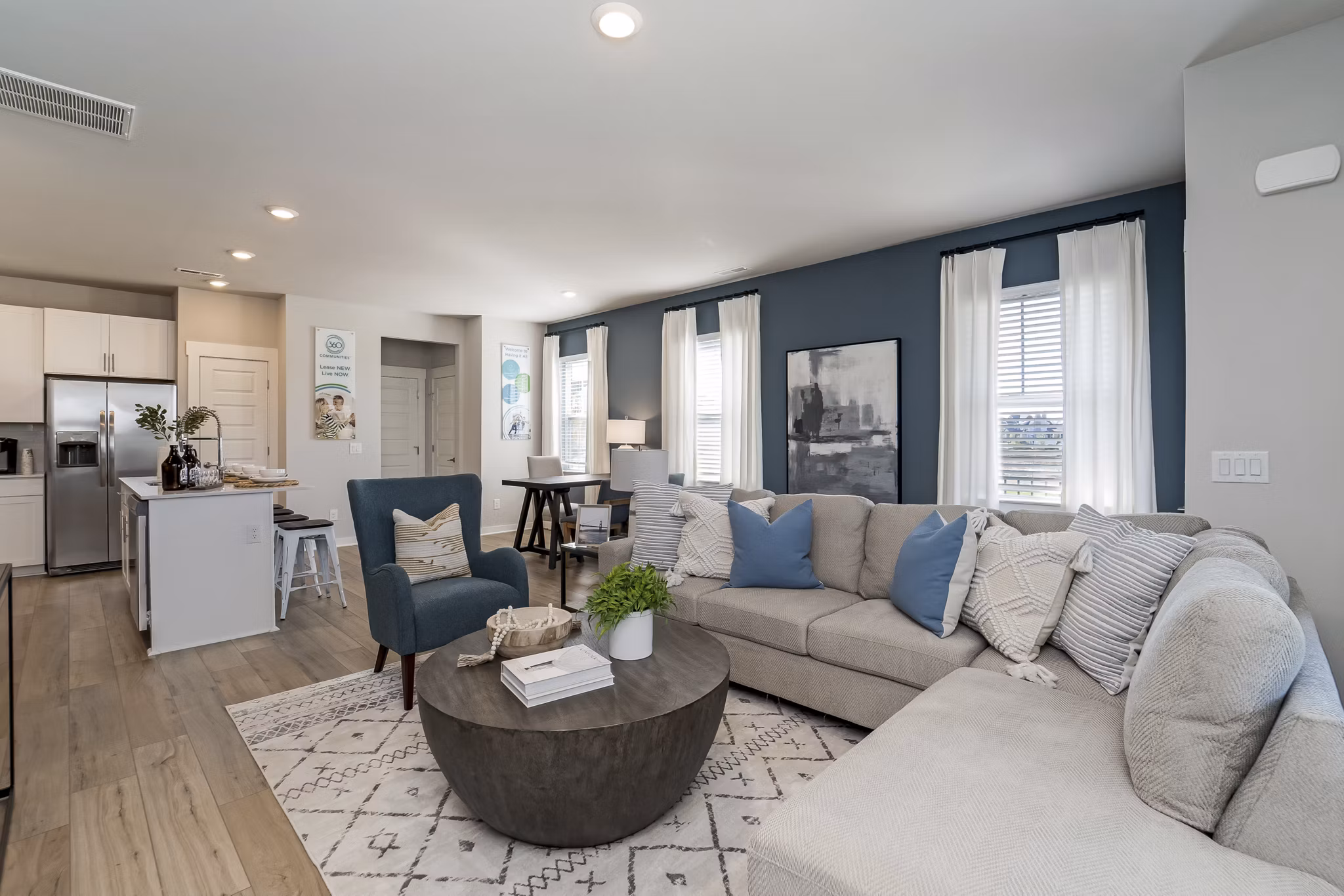 living room at Durham Farms Apartments