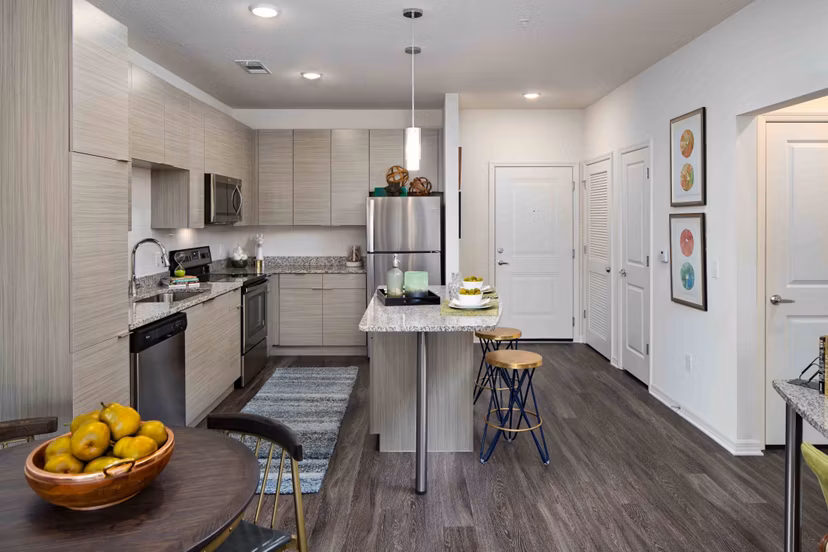 kitchen at M South Apartments
