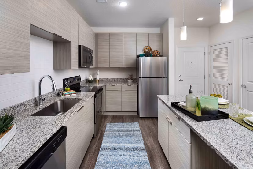 kitchen at M South Apartments