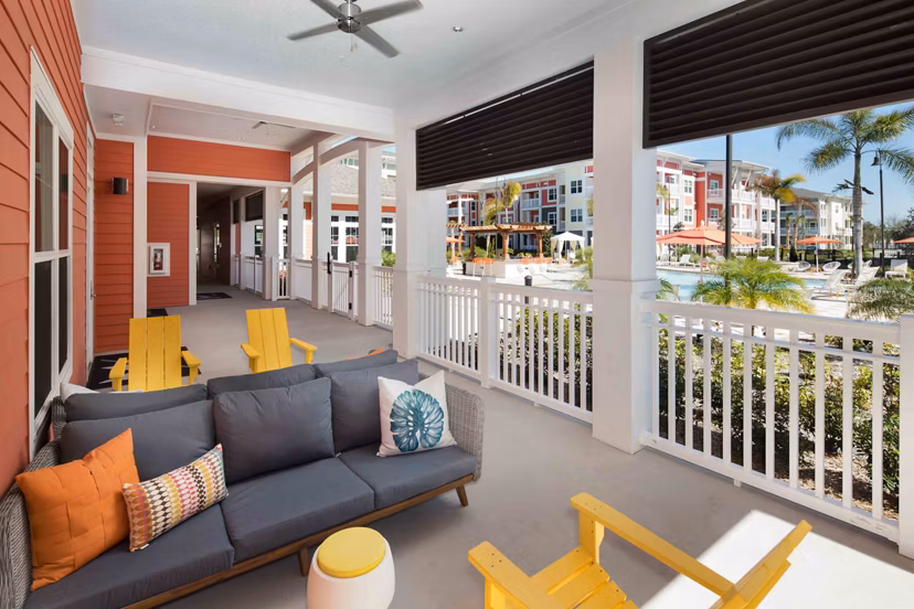 patio at M South Apartments