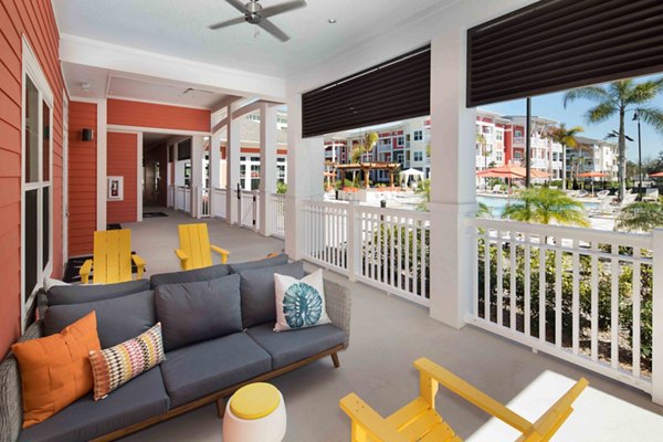 patio at M South Apartments