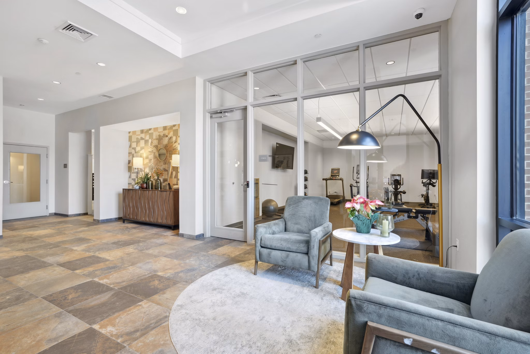 clubhouse at The Block at Odell Apartments