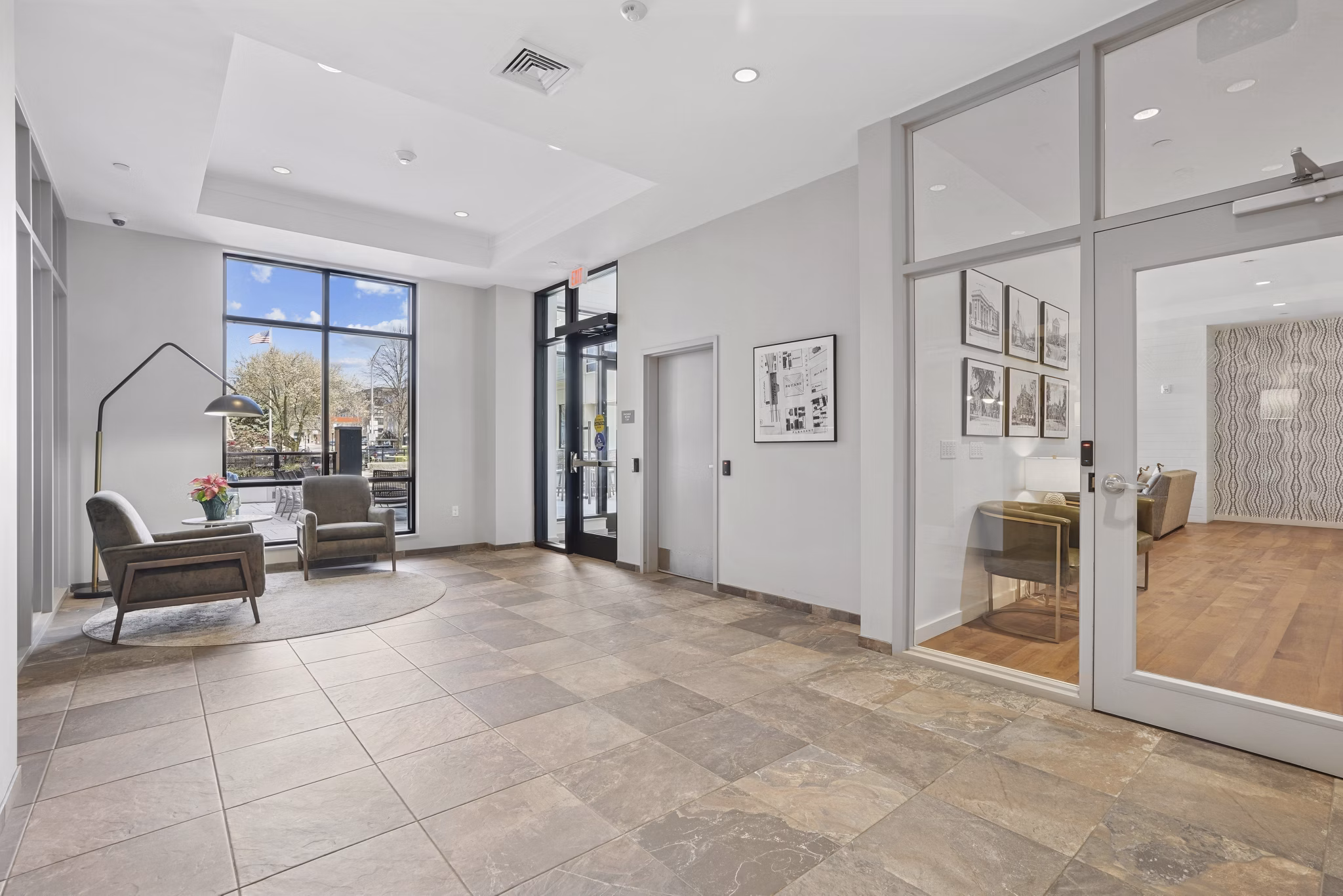 clubhouse at The Block at Odell Apartments