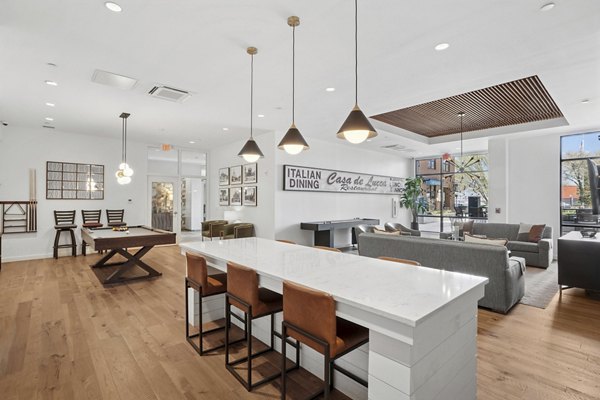 clubhouse at The Block at Odell Apartments