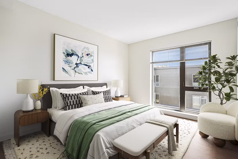 bedroom at Canvas Apartments