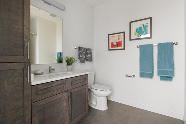 bathroom at Canvas Apartments