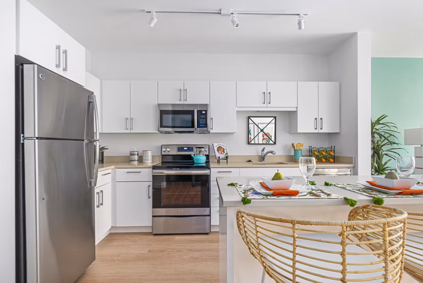 kitchen at Canvas Apartments