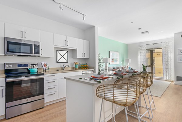 kitchen at Canvas Apartments