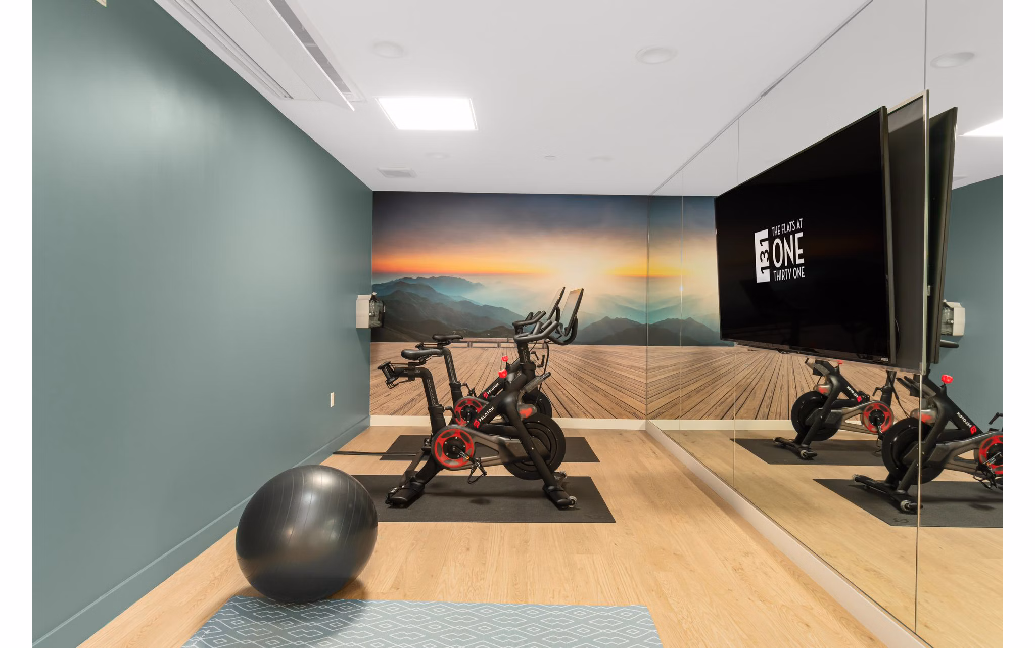 fitness center at Flats at 131 Apartments 