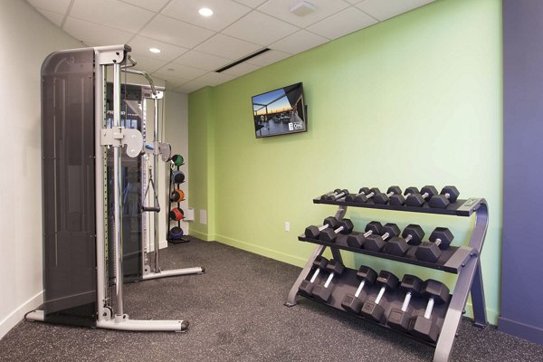 fitness center at Flats at 131 Apartments 