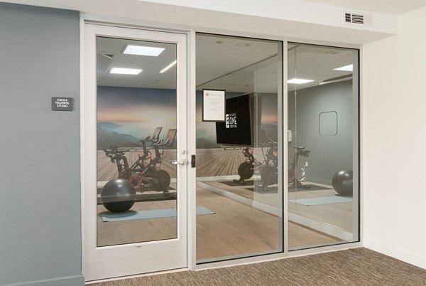 fitness center at Flats at 131 Apartments 