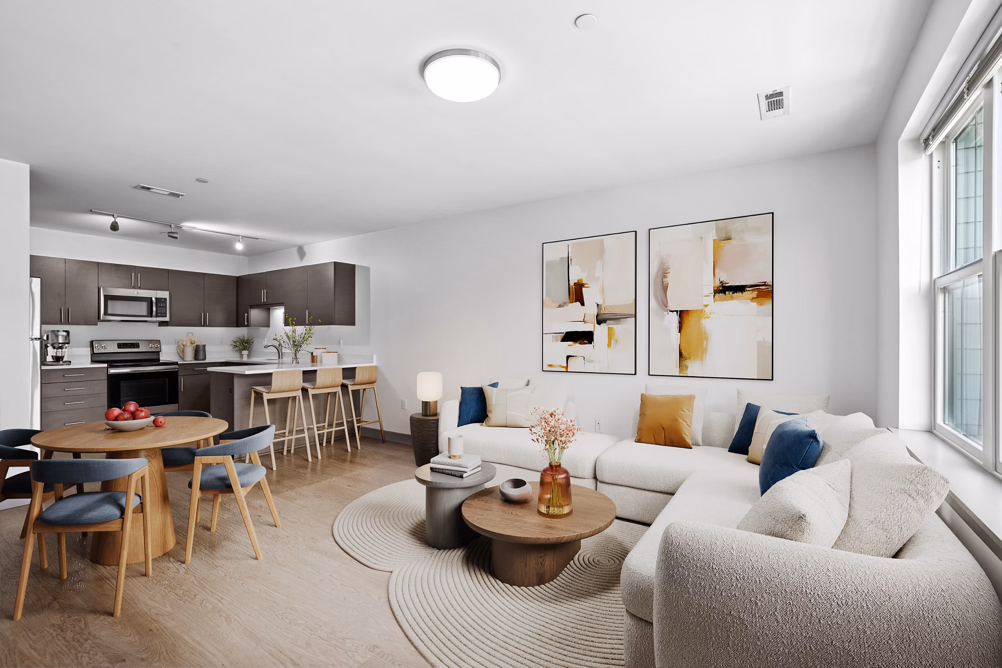 living room at Flats at 131 Apartments