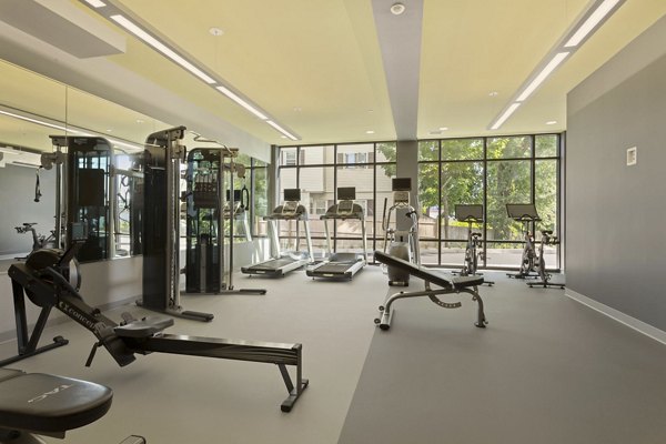 fitness center at Link 480 Apartments