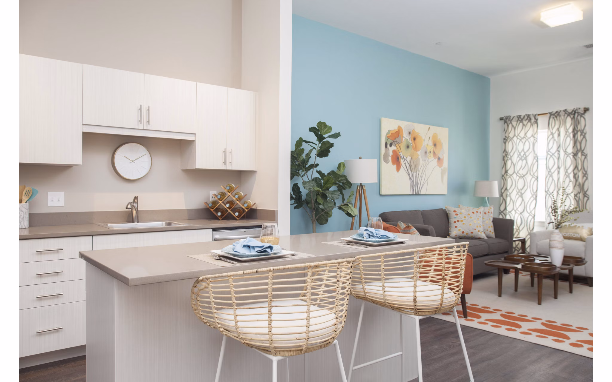 kitchen at Link 480 Apartments