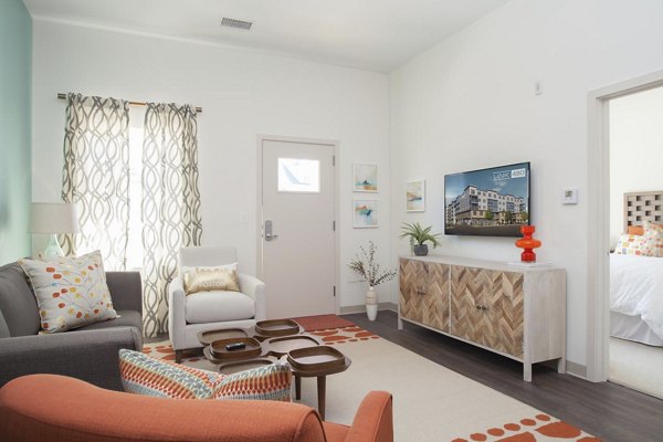 living room at Link 480 Apartments