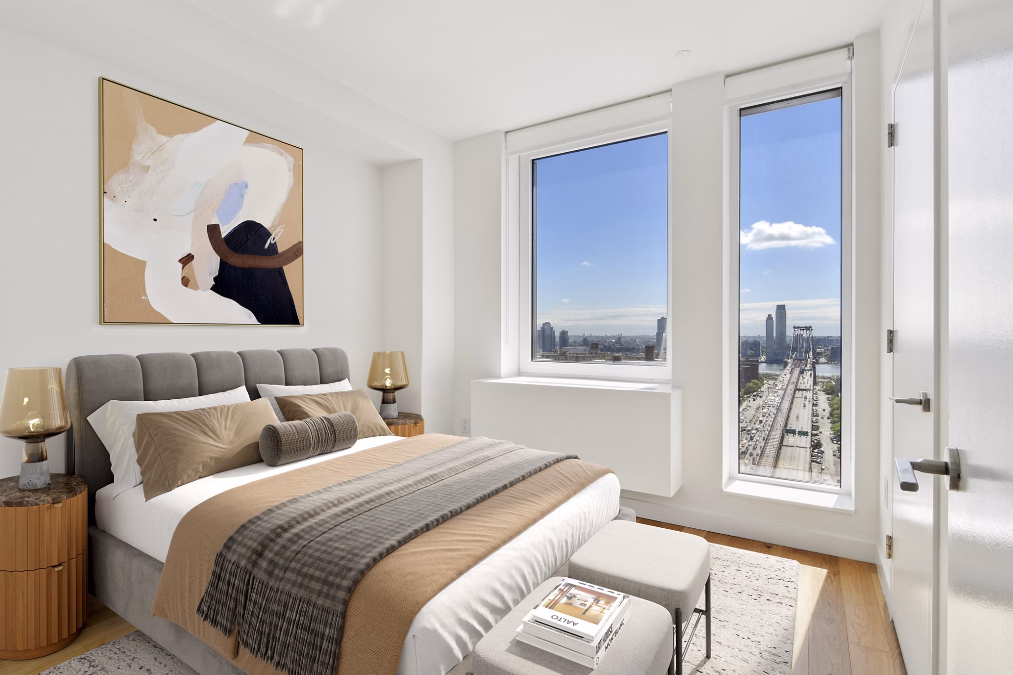 bedroom at The Essex Apartments