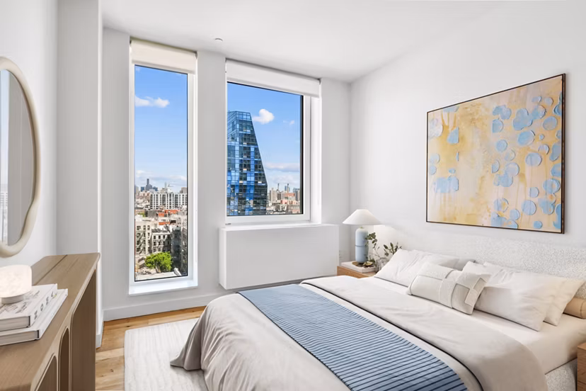 bedroom at The Essex Apartments