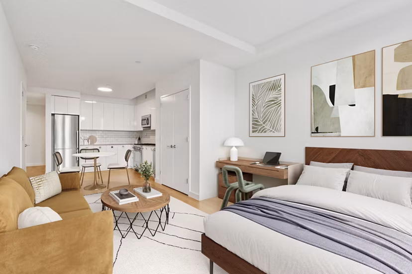 bedroom at The Essex Apartments