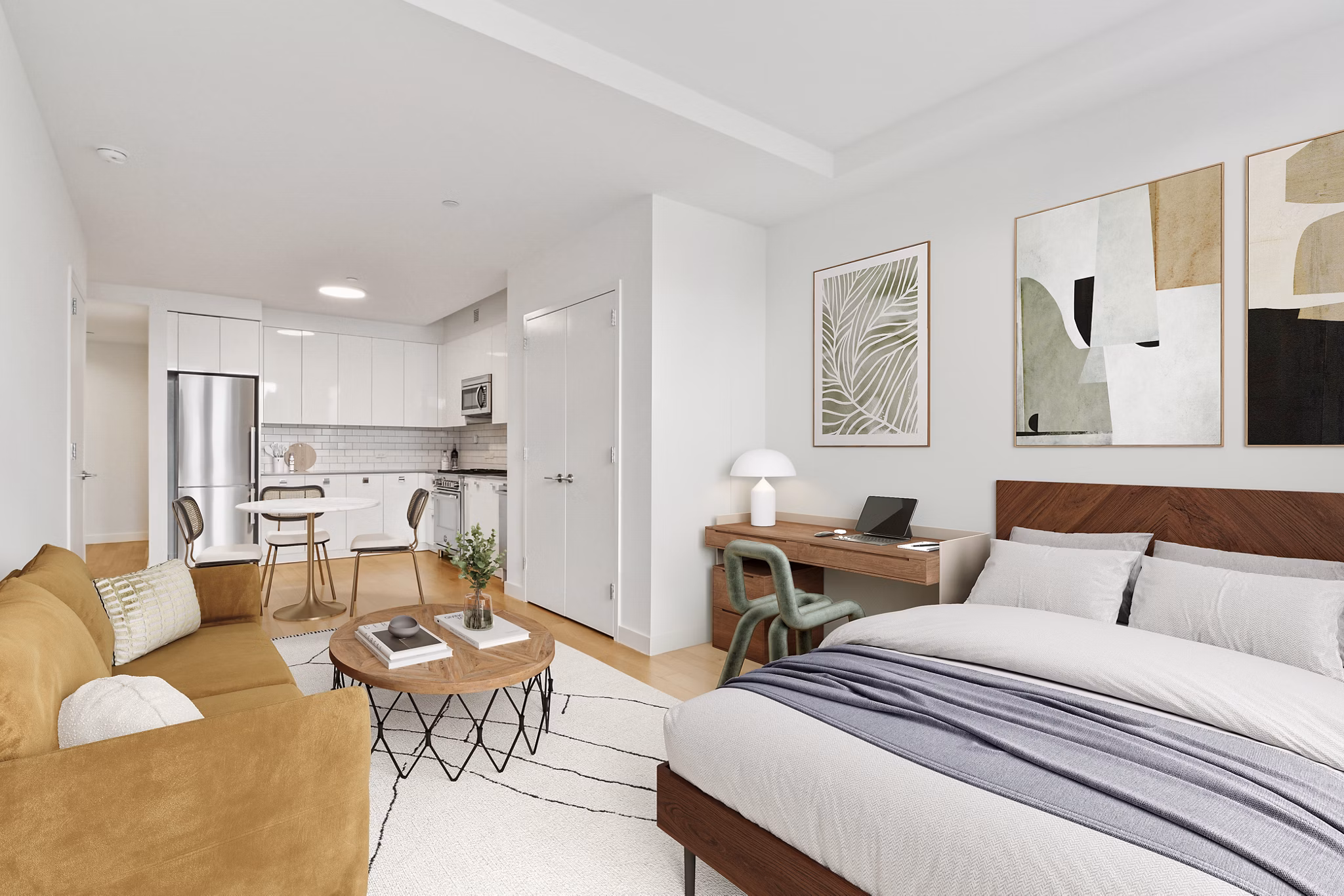 bedroom at The Essex Apartments