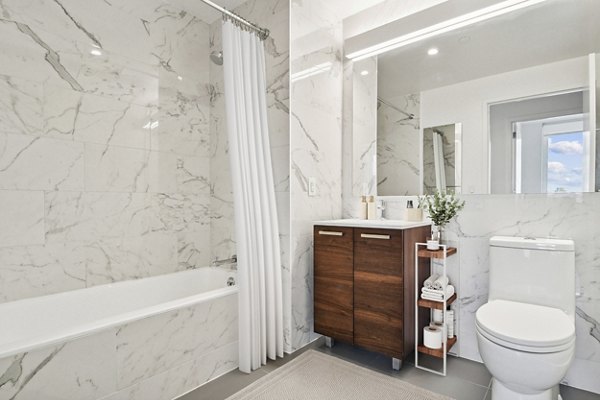 bathroom at The Essex Apartments