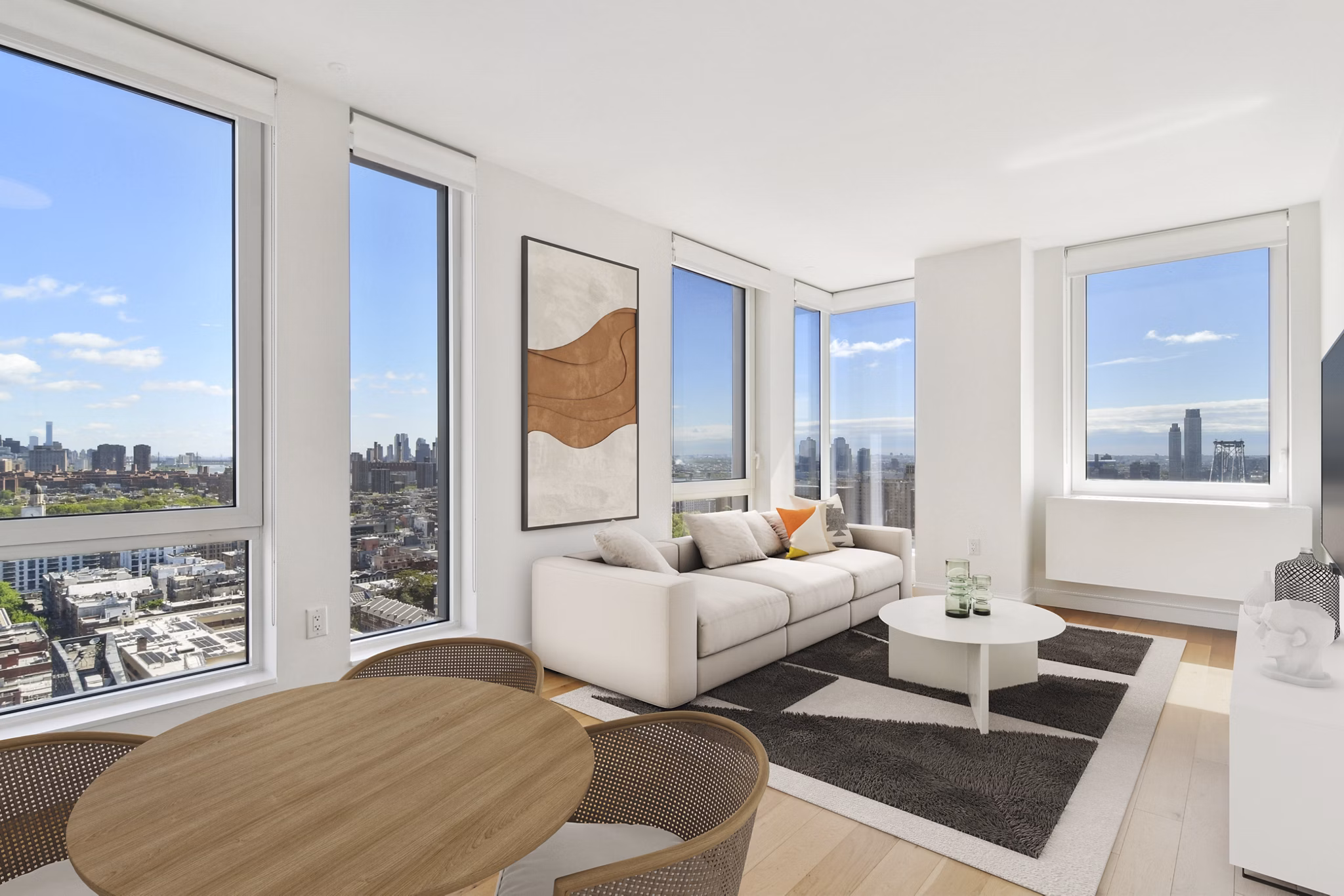 living room at The Essex Apartments