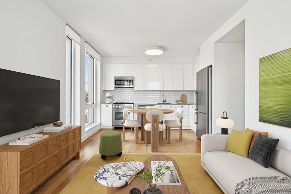 living room at The Essex Apartments